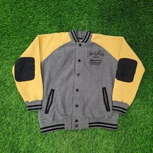 Vintage Y2K Sean-John Varsity Fleece Jacket Medium 23x22 Boxy